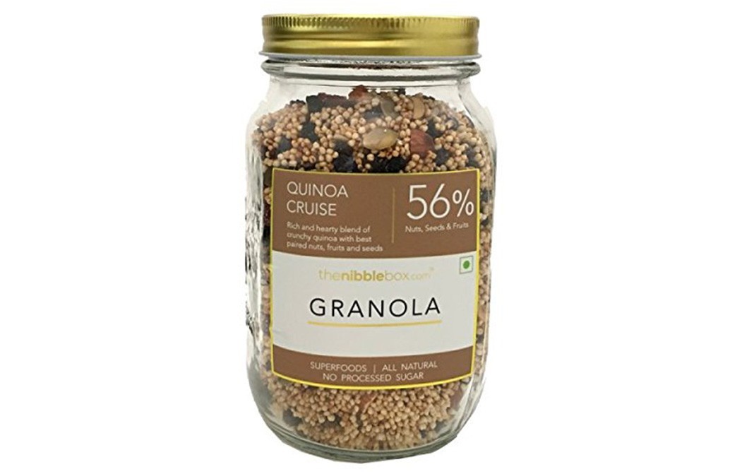 TheNibbleBox Quinoa Cruise Granola    Glass Jar  350 grams